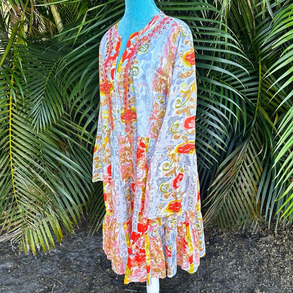 Sweet Magnolia Women XL cottage core Dress BOHO All embellishments present - Picture 3 of 16